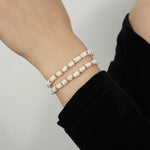 18K gold trendy simple beaded and shell design versatile bracelet - QH Clothing