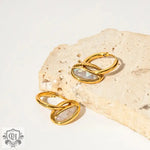 18K Gold Shell-Shaped Pendant Earrings - QH Clothing