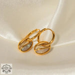 18K Gold Shell-Shaped Pendant Earrings - QH Clothing