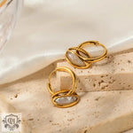 18K Gold Shell-Shaped Pendant Earrings - QH Clothing