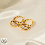 18K Gold Shell-Shaped Pendant Earrings - QH Clothing