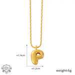 18K gold initial P necklace in light luxury style, perfect for elegant personalization