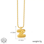 Gold letter Z pendant necklace in 18K gold, showcasing light luxury style