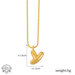 Gold-toned letter Y pendant on an 18K gold light luxury style necklace