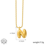 Elegant 18K Gold Initial Necklace in Light Luxury Style, Featuring 26 Letter Designs