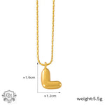 Gold letter L pendant necklace from 18K gold light luxury style collection