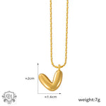 Gold-colored 18K gold necklace featuring a V-shaped pendant in light luxury style