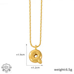 Elegant 18K Gold Q Initial Necklace in Light Luxury Style Design