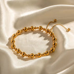 18K Gold Simple Ball Design Versatile Bracelet - QH Clothing