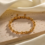 18K Gold Simple Ball Design Versatile Bracelet - QH Clothing