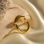 18K Gold Simple Bar Ring - QH Clothing