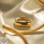 18K Gold Simple Bar Ring - QH Clothing