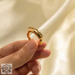 18K Gold Simple Bar Ring - QH Clothing