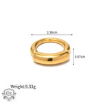 18K Gold Simple Bar Ring - QH Clothing