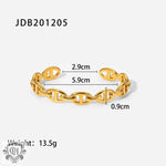 18K Gold Simple Chain Open Bracelet - QH Clothing