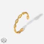 18K Gold Simple Chain Open Bracelet - QH Clothing