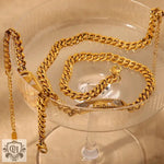 18K Gold Simple Diamond Heart/Star Design Bracelet & Necklace - QH Clothing