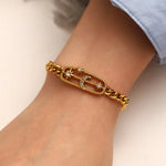 18K Gold Simple Diamond Heart/Star Design Bracelet & Necklace - QH Clothing