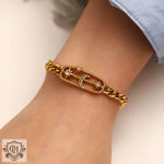 18K Gold Simple Diamond Heart/Star Design Bracelet & Necklace - QH Clothing