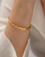 18K Gold Simple Inlaid White Zircon Bracelet - QH Clothing