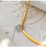 18K Gold Simple Inlaid Zircon Anklet - QH Clothing