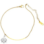 18K Gold Simple Inlaid Zircon Anklet - QH Clothing