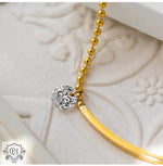 18K Gold Simple Inlaid Zircon Anklet - QH Clothing