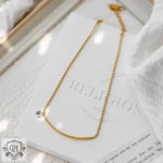 18K Gold Simple Inlaid Zircon Anklet - QH Clothing