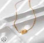 18K Gold Simple Small Gold Bar Design Anklet - QH Clothing