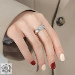 18K Gold Simple Striped Design Ring - QH Clothing