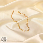 18K Gold Simple Style Paperclip Chain Anklet - QH Clothing