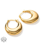 18K Gold Simple U-Shaped Earrings - QH Clothing