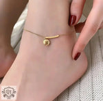 18K Gold Smiley Face Anklet - QH Clothing