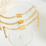 18K Gold Smiley Face Bracelet and Necklace - QH Clothing