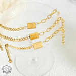 18K Gold Smiley Face Bracelet and Necklace - QH Clothing