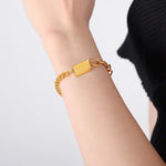 18K Gold Smiley Face Bracelet and Necklace - QH Clothing