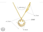 18K Gold Smiley Face Pendant Necklace - QH Clothing