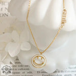 18K Gold Smiley Face Pendant Necklace - QH Clothing