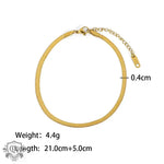 18K Gold Snake Chain Anklet - QH Clothing