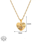 18K Gold Snake Heart Necklace - QH Clothing