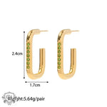 18k Gold Sparkling Zircon Hoop Earrings - QH Clothing