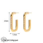 18k Gold Sparkling Zircon Hoop Earrings - QH Clothing