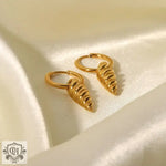 18K Gold Spiral Shell Earrings - QH Clothing