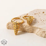 18K Gold Spiral Shell Earrings - QH Clothing