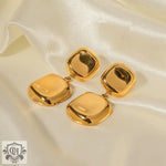 18K Gold Square Drop Earrings - QH Clothing