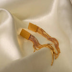 18K Gold Square Tassel Earrings - QH Clothing