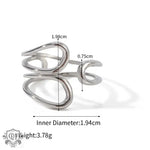 18K Gold Staggered Cutout Ring - QH Clothing