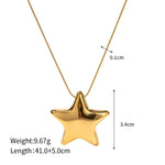 18K Gold Star Pendant Necklace - QH Clothing