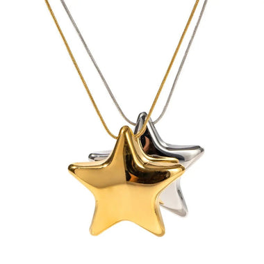 18K Gold Star Pendant Necklace - QH Clothing