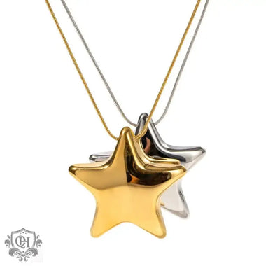 18K Gold Star Pendant Necklace - QH Clothing